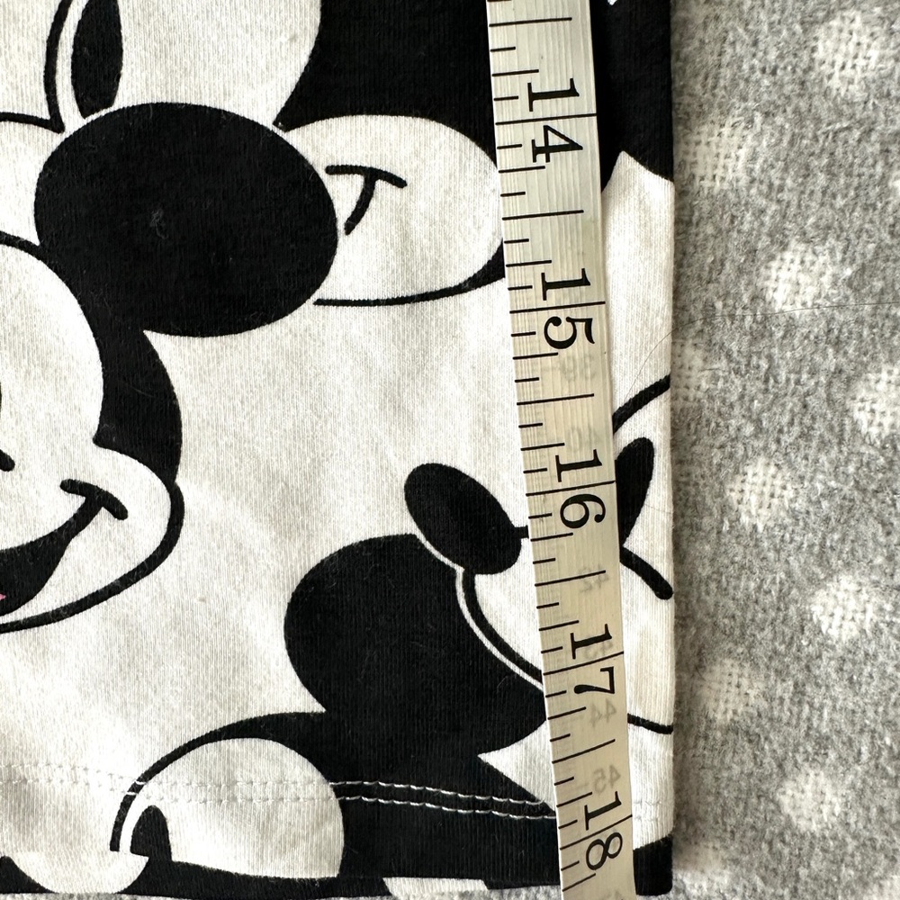 Disney Mickey Mouse Face Womens Biker Shorts Black White XL Cotton Spandex NWT - Picture 4 of 6